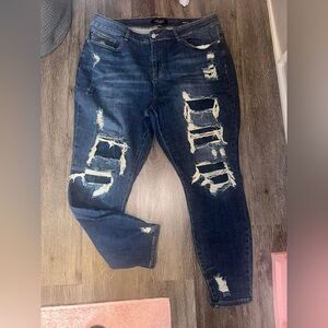 Judy Blue Destroyed Patched Denim